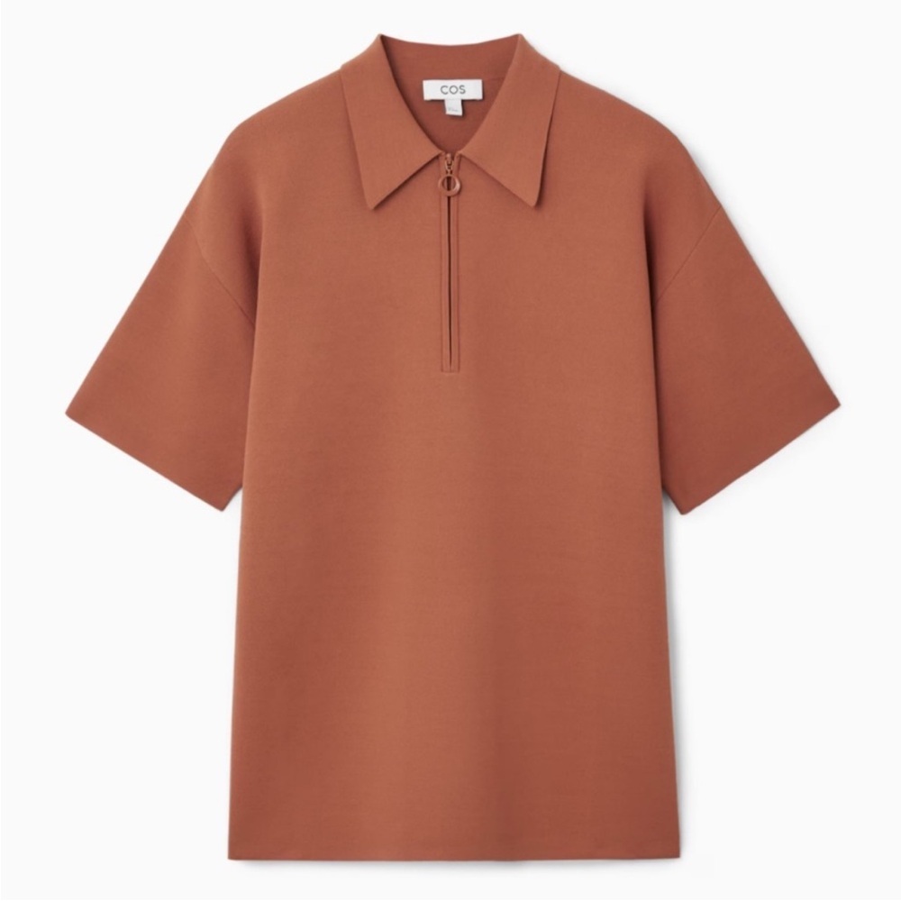 COS women’s  Rust Short Sleeve Polo